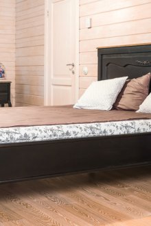 Provence style black bed