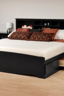 MDF bed with shelf