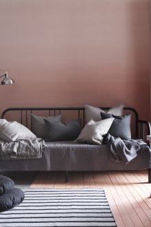 Metal sofa for the bedroom