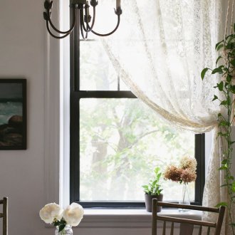 Lace curtains