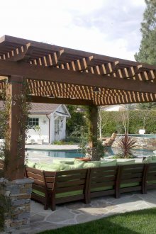 Pavillon im Freien am Pool