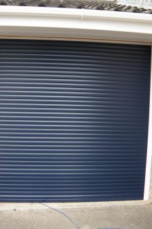 Blue roller shutter gates