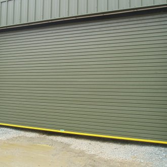 Green roller shutter gates
