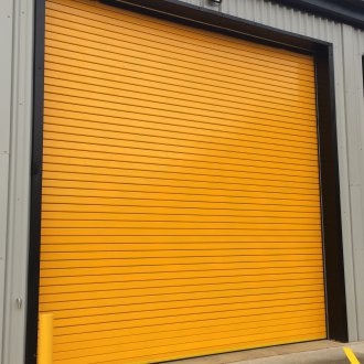 Yellow roller shutter gates