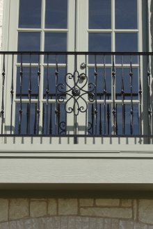 Painted balcony door