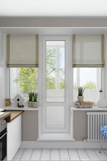 Kitchen balcony door design
