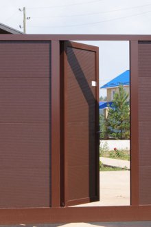 Overhead gate with door