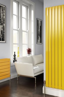 Radiador vertical amarillo