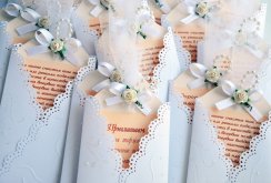 Wedding invitation in white