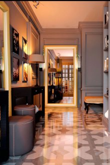 Entrada Art Nouveau para corredor estreito