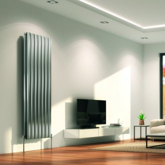 Aluminum radiator in the apartment