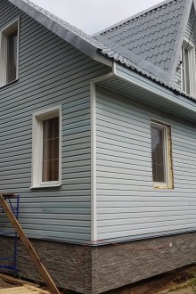 Fiber cement siding for a socle