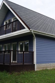 Fiber cement siding blue
