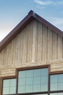 Fiber cement siding aged