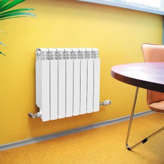 Bimetal radiatorforbindelse