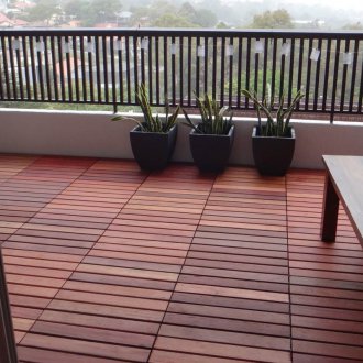 Parquet on the balcony