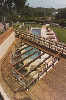Laminate on the balcony of a country house