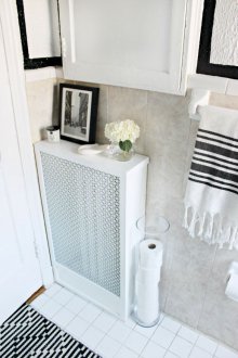 Floor radiator in the bathroom