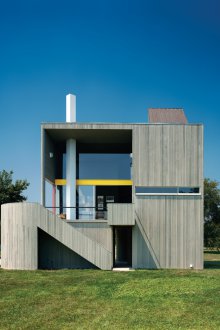 Tapume casa de bloco em estilo moderno