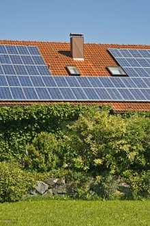 Capteur solaire pour une maison de campagne