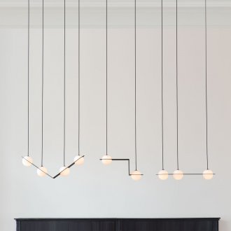 Lampadario con fili