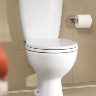 Toilet bowl compact with a tank