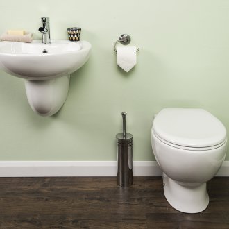 Compact porcelain toilet bowl