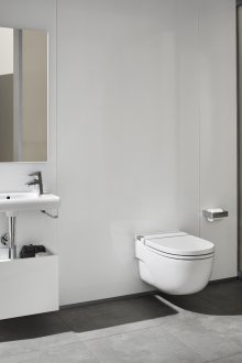 Wall mounted toilet compact