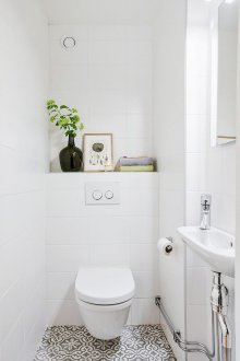 Toilet bowl compact installation