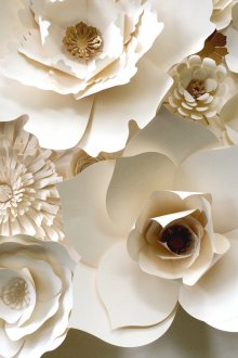 White paper flowers