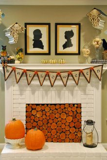 Fireplace Paper Flags