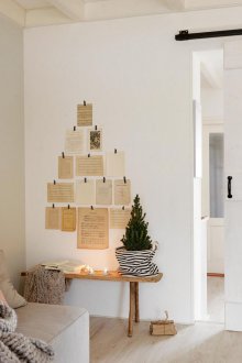 Paper decor on the wall