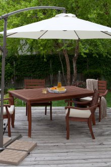 Garden umbrella on stand