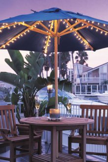 Garden umbrella with lights