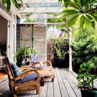 Piante sulla terrazza