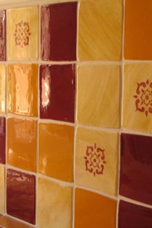 Piastrella lucida in stile provenzale