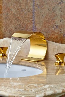 Gold Waschtischmischer
