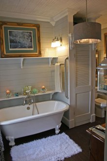 Provence tarzı banyo lavabo olmadan