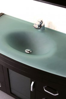 Buzlu cam lavabo