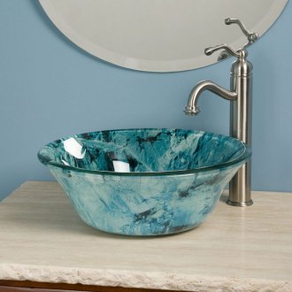 Baskılı cam lavabo