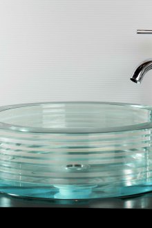 Kalın cam lavabo