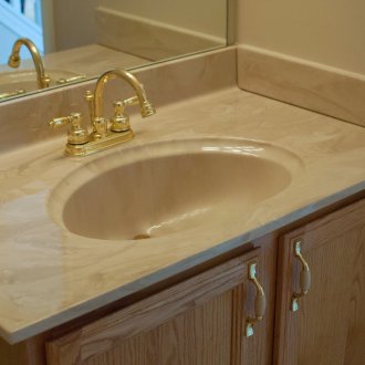 Mermer ankastre lavabo