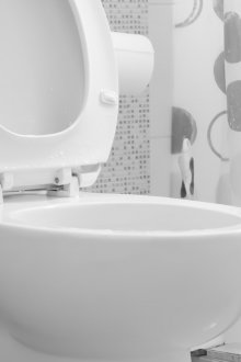 Toilette dans la salle de bain