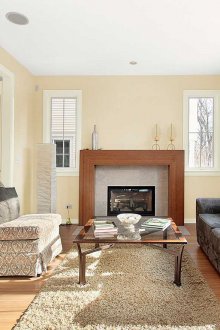 Living room interior in bright colors.