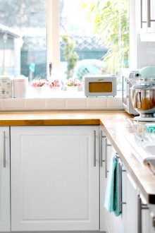 Kitchen interior in bright colors