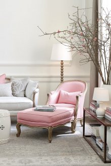 Upholstered furniture in bright colors