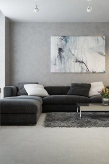 Light gray living room interior