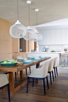 Bright dining room interior