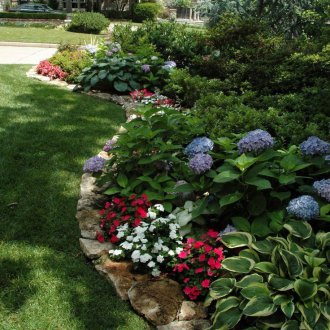 Landscaping with rockery