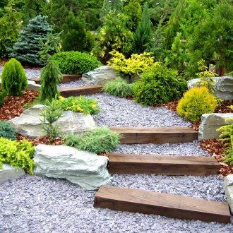 Japanese-style garden landscaping